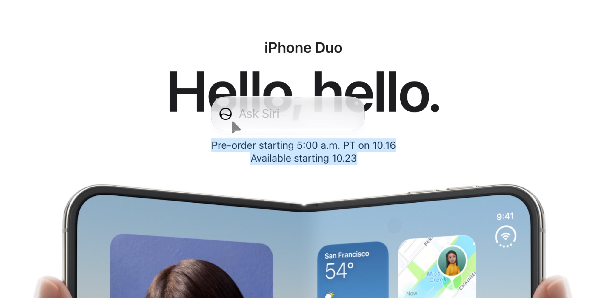 Раскрытое поле Ask Siri над выделенным текстом